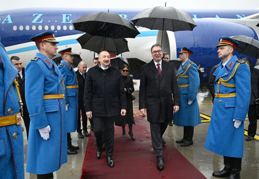 President Ilham Aliyev arrives in Serbia on official visit (PHOTO/VIDEO)