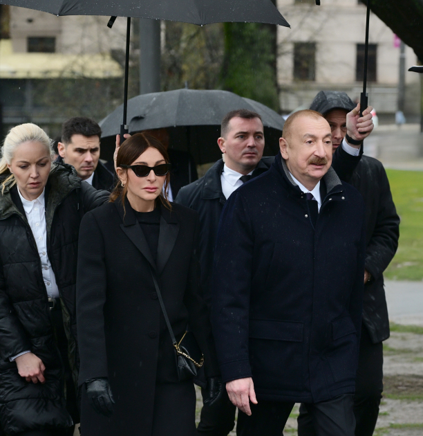 President Ilham Aliyev visits monuments to National Leader Heydar Aliyev and prominent Serbian writer Milorad Pavić in Belgrade (PHOTO/VIDEO)