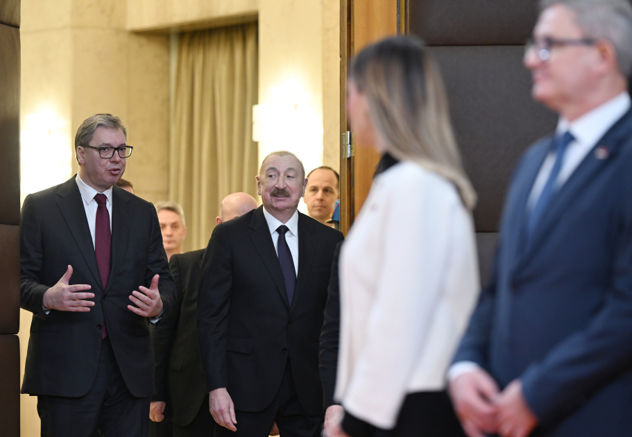 Azerbaijan Serbia exchange documents in Belgrade (PHOTO/VIDEO)