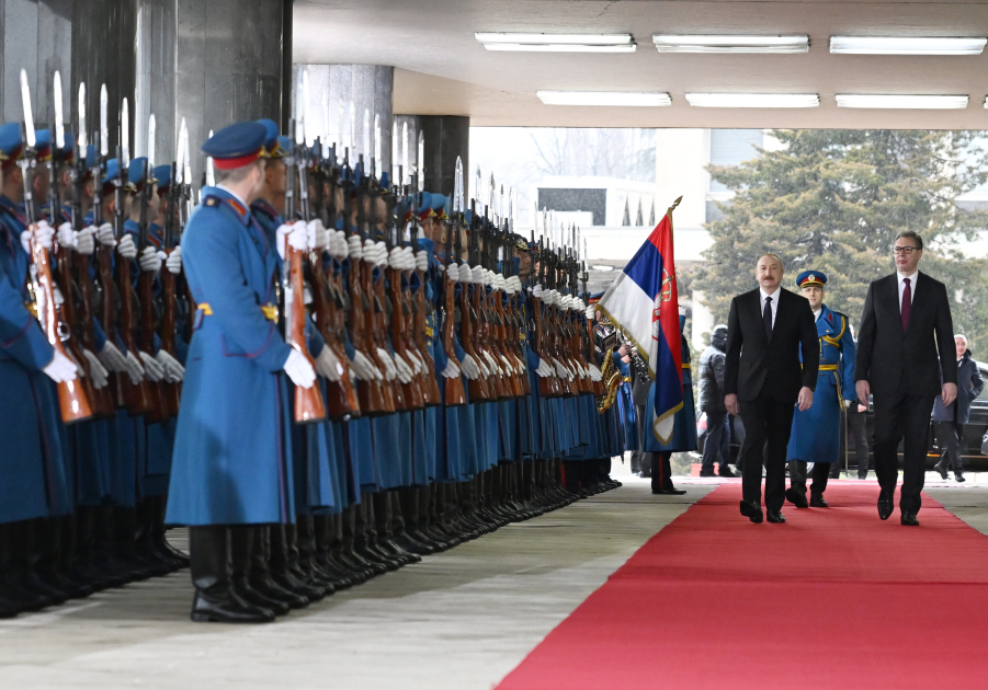 Belgrade hosts official welcome ceremony for President Ilham Aliyev (PHOTO)