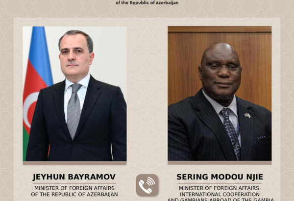 Azerbaijan's FM holds phone conversation with Gambian counterpart