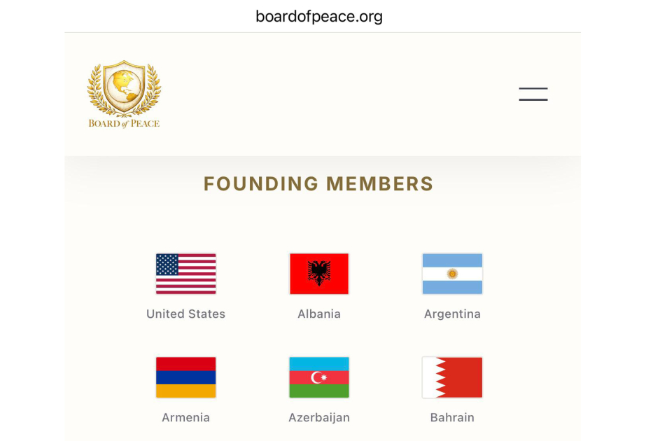 Website of Board of Peace launched