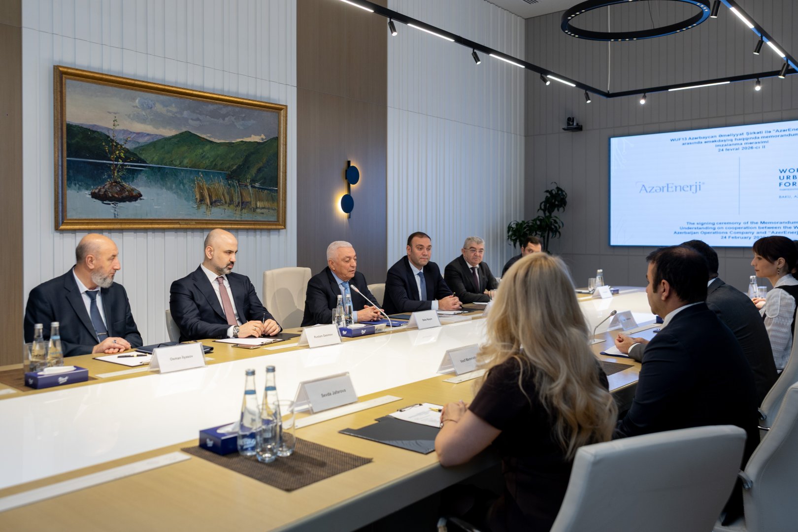 WUF13 signs green energy supply in memorandum with AzerEnerji (PHOTO)