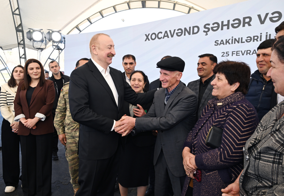 President Ilham Aliyev, First Lady Mehriban Aliyeva meet with residents of Khojavend town and Khojavend village (PHOTO)