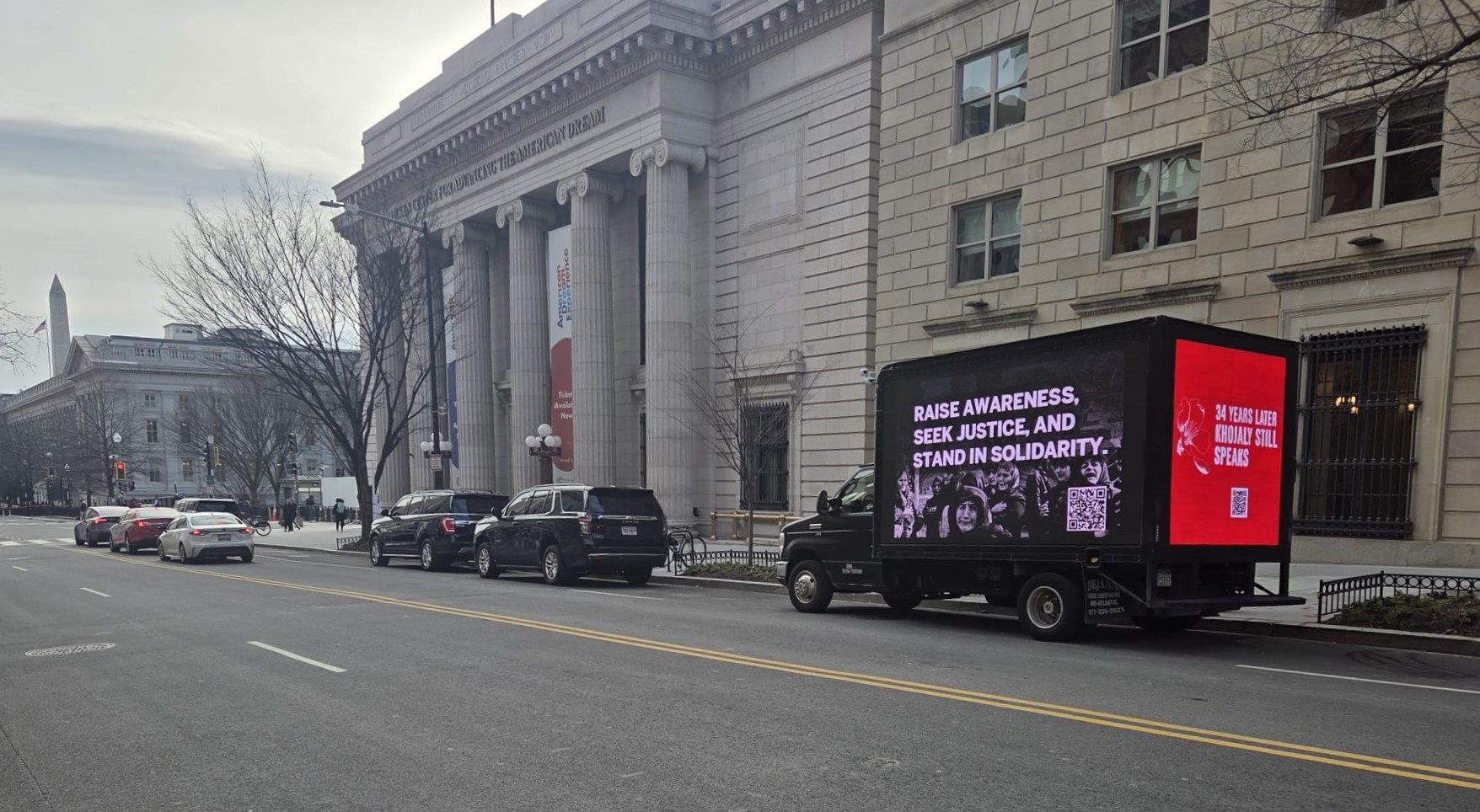 Washington D.C. pays tribute to Khojaly victims with digital billboards (PHOTO)