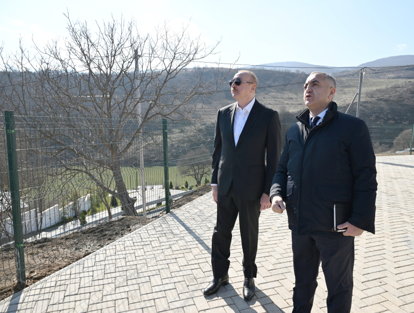 President Ilham Aliyev, First Lady Mehriban Aliyeva, inspect reconstruction progress in Khanabad village of Khojaly district (PHOTO/VIDEO)