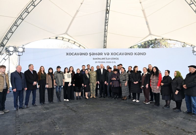 President Ilham Aliyev, First Lady Mehriban Aliyeva meet with residents of Khojavend town and Khojavend village (PHOTO)