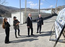 President Ilham Aliyev, First Lady Mehriban Aliyeva, inspect reconstruction progress in Khanabad village of Khojaly district (PHOTO/VIDEO)