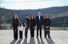 President Ilham Aliyev, First Lady Mehriban Aliyeva, inspect reconstruction progress in Khanabad village of Khojaly district (PHOTO/VIDEO)