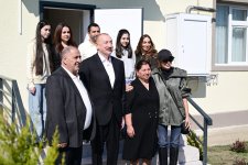 President Ilham Aliyev, First Lady Mehriban Aliyeva inspect reconstruction progress in Khojavend village (PHOTO/VIDEO)