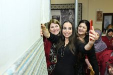 Leyla Aliyeva participates in cutting ceremony for carpets prepared for Shusha Mosque by “Azerkhalcha” OJSC (PHOTO)