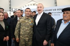 President Ilham Aliyev, First Lady Mehriban Aliyeva meet with residents of Khojavend town and Khojavend village (PHOTO)