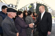 President Ilham Aliyev, First Lady Mehriban Aliyeva meet with residents of Khojavend town and Khojavend village (PHOTO)
