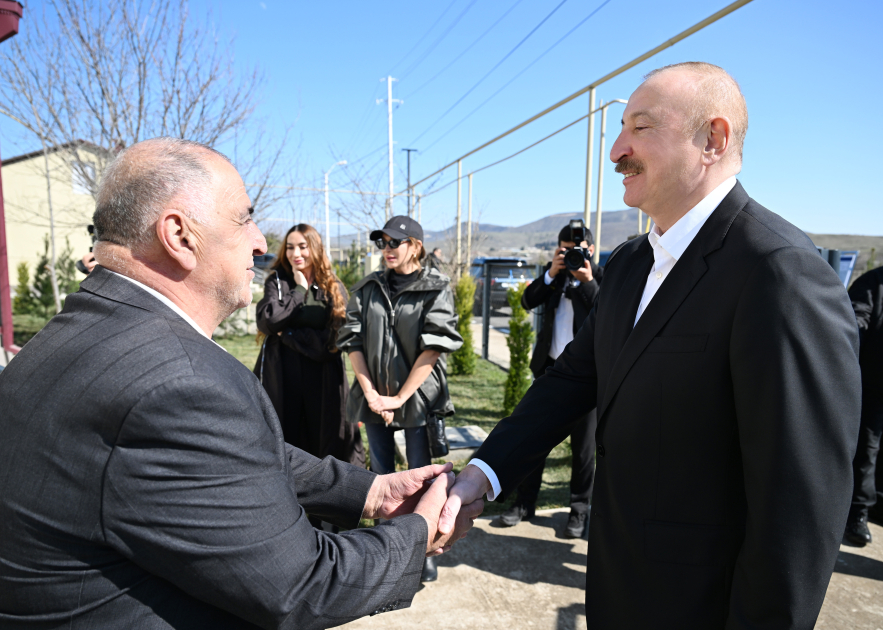 President Ilham Aliyev, First Lady Mehriban Aliyeva inspect reconstruction progress in Khojavend village (PHOTO/VIDEO)