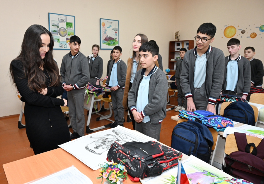 Leyla Aliyeva and Alena Aliyeva visit boarding school and STEAM Center in Guba (PHOTO)