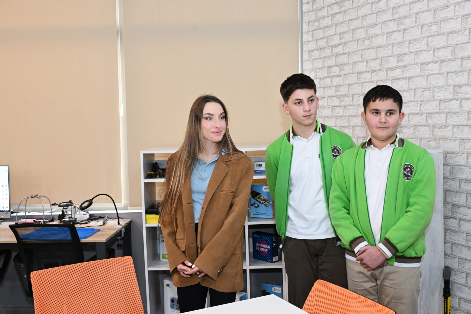 Leyla Aliyeva and Alena Aliyeva visit boarding school and STEAM Center in Guba (PHOTO)