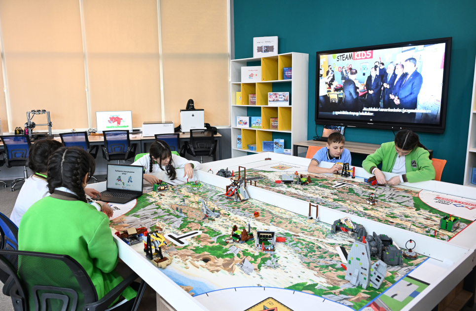 Leyla Aliyeva and Alena Aliyeva visit boarding school and STEAM Center in Guba (PHOTO)