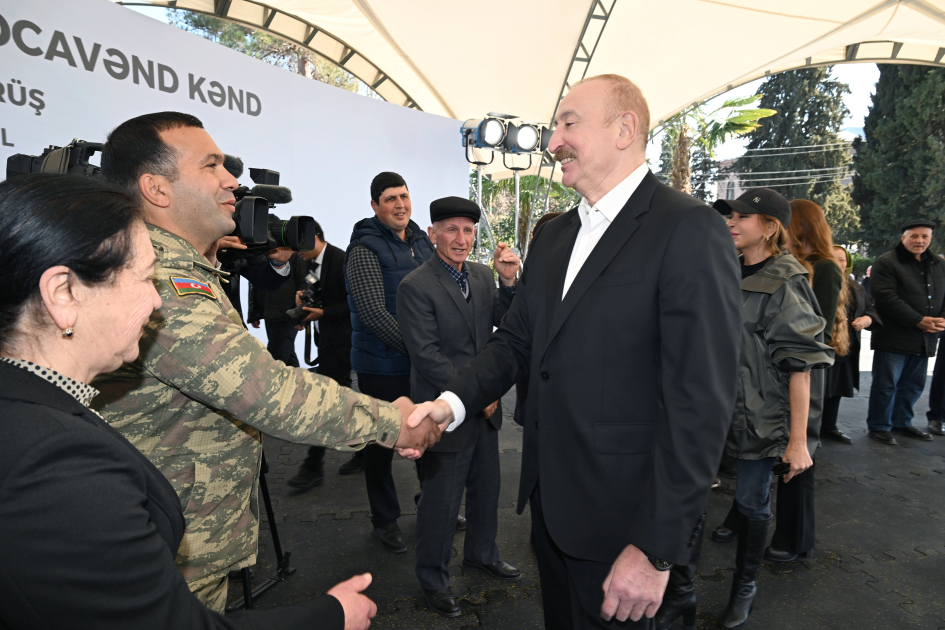 President Ilham Aliyev, First Lady Mehriban Aliyeva meet with residents of Khojavend town and Khojavend village (PHOTO)