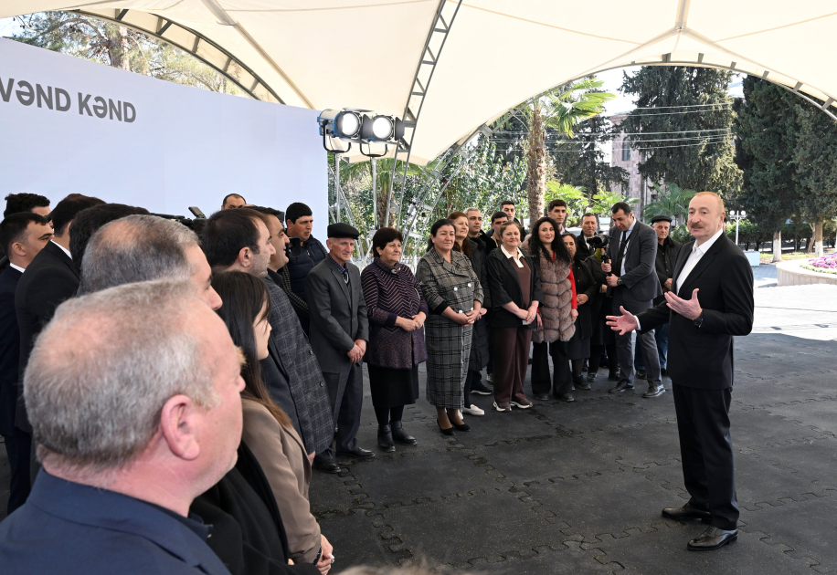 President Ilham Aliyev, First Lady Mehriban Aliyeva meet with residents of Khojavend town and Khojavend village (PHOTO)