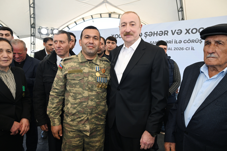 President Ilham Aliyev, First Lady Mehriban Aliyeva meet with residents of Khojavend town and Khojavend village (PHOTO)