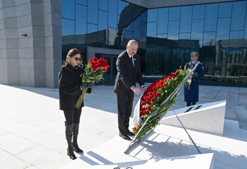 President Ilham Aliyev, First Lady Mehriban Aliyeva, attend opening of Khojaly Genocide Memorial (PHOTO)