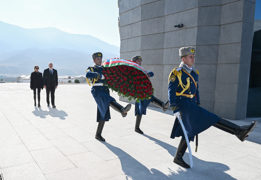 President Ilham Aliyev, First Lady Mehriban Aliyeva, attend opening of Khojaly Genocide Memorial (PHOTO/VIDEO)