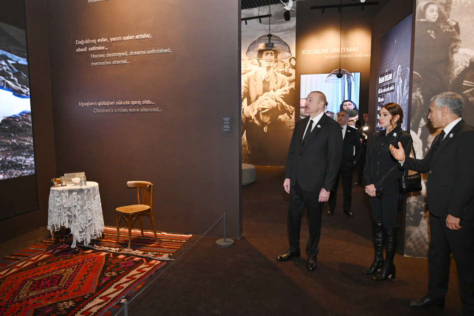 President Ilham Aliyev, First Lady Mehriban Aliyeva, attend opening of Khojaly Genocide Memorial (PHOTO/VIDEO)