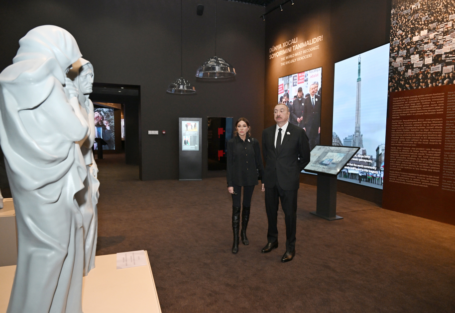 President Ilham Aliyev, First Lady Mehriban Aliyeva, attend opening of Khojaly Genocide Memorial (PHOTO/VIDEO)