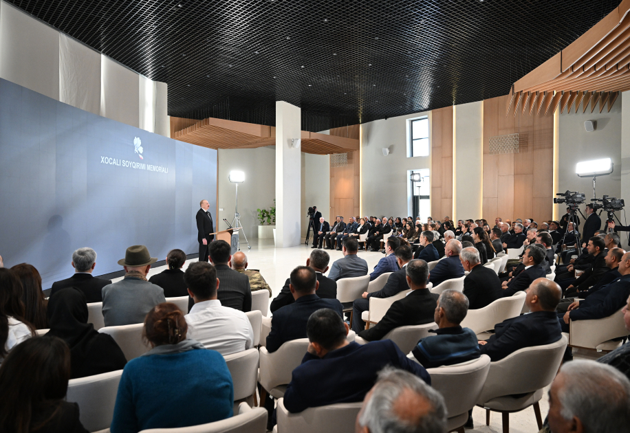 President Ilham Aliyev, First Lady Mehriban Aliyeva, attend opening of Khojaly Genocide Memorial (PHOTO/VIDEO)