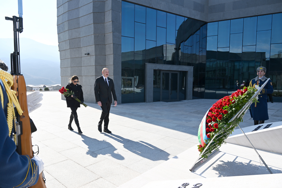 President Ilham Aliyev, First Lady Mehriban Aliyeva, attend opening of Khojaly Genocide Memorial (PHOTO/VIDEO)