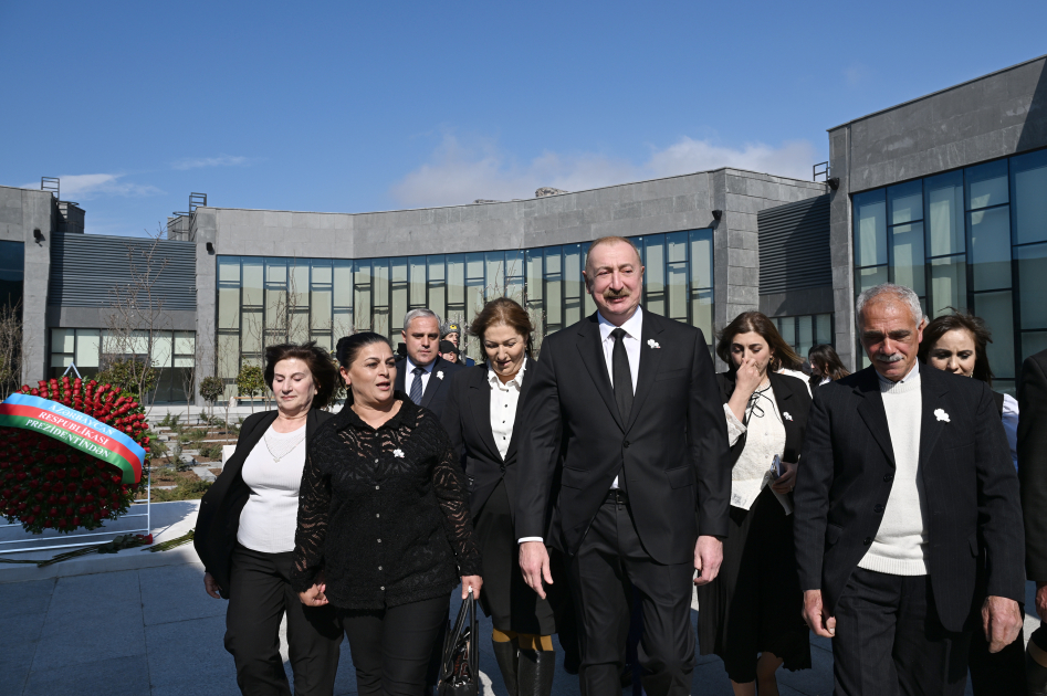 President Ilham Aliyev, First Lady Mehriban Aliyeva, attend opening of Khojaly Genocide Memorial (PHOTO/VIDEO)