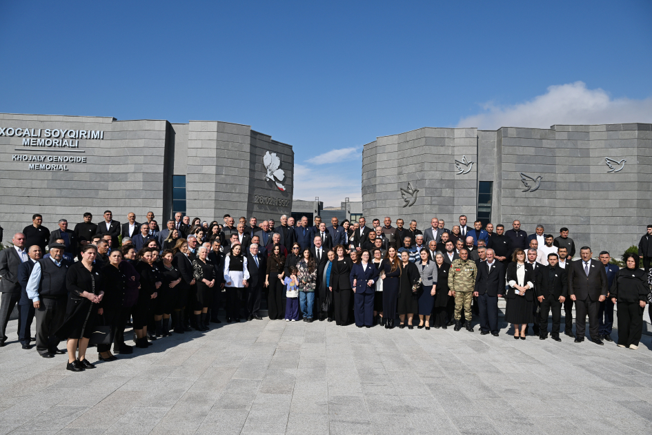 President Ilham Aliyev, First Lady Mehriban Aliyeva, attend opening of Khojaly Genocide Memorial (PHOTO/VIDEO)
