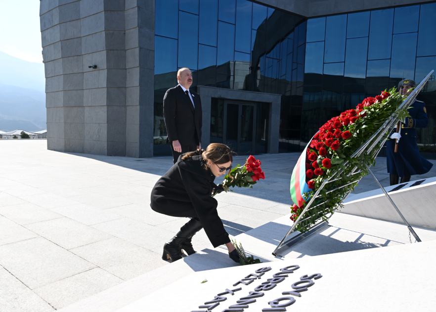 President Ilham Aliyev, First Lady Mehriban Aliyeva, attend opening of Khojaly Genocide Memorial (PHOTO/VIDEO)