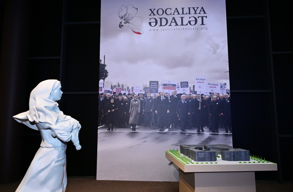 President Ilham Aliyev, First Lady Mehriban Aliyeva, attend opening of Khojaly Genocide Memorial (PHOTO/VIDEO)