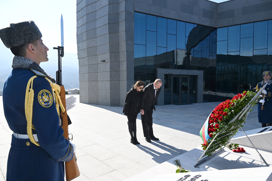 President Ilham Aliyev, First Lady Mehriban Aliyeva, attend opening of Khojaly Genocide Memorial (PHOTO/VIDEO)