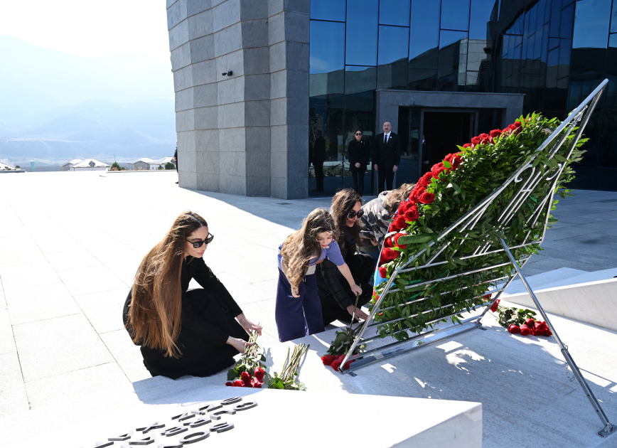 President Ilham Aliyev, First Lady Mehriban Aliyeva, attend opening of Khojaly Genocide Memorial (PHOTO/VIDEO)