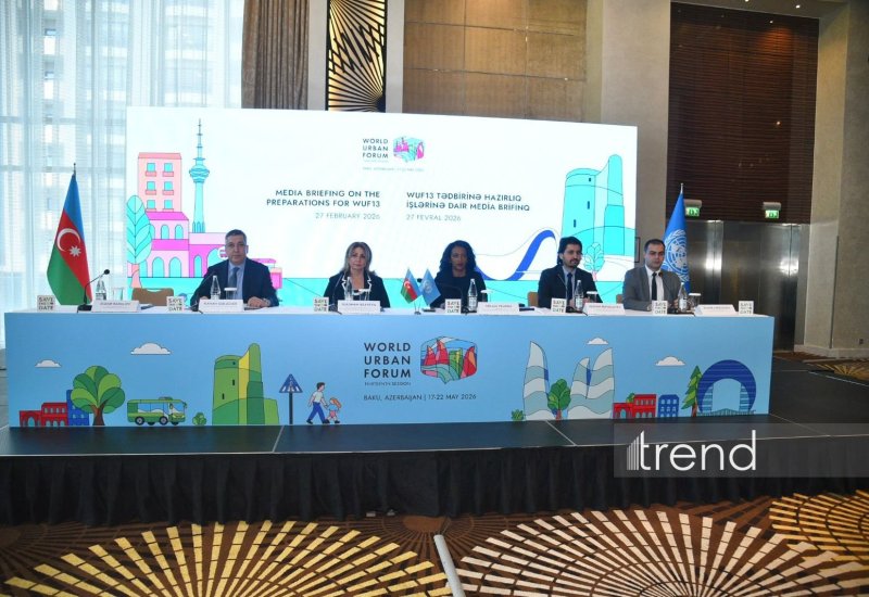 Azerbaijan's Baku hosts press conference on preparation process for WUF13 (PHOTO)