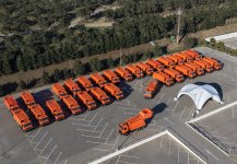 President Ilham Aliyev inspects household waste collection vehicles in Baku (PHOTO)