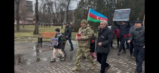Azerbaijani diaspora in Ukraine commemorates Khojaly genocide victims (PHOTO)