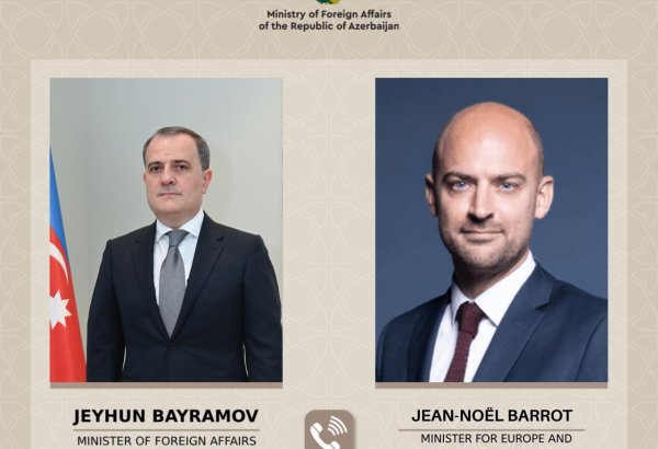 Azerbaijani FM discusses tensions in Middle East with his French counterpart