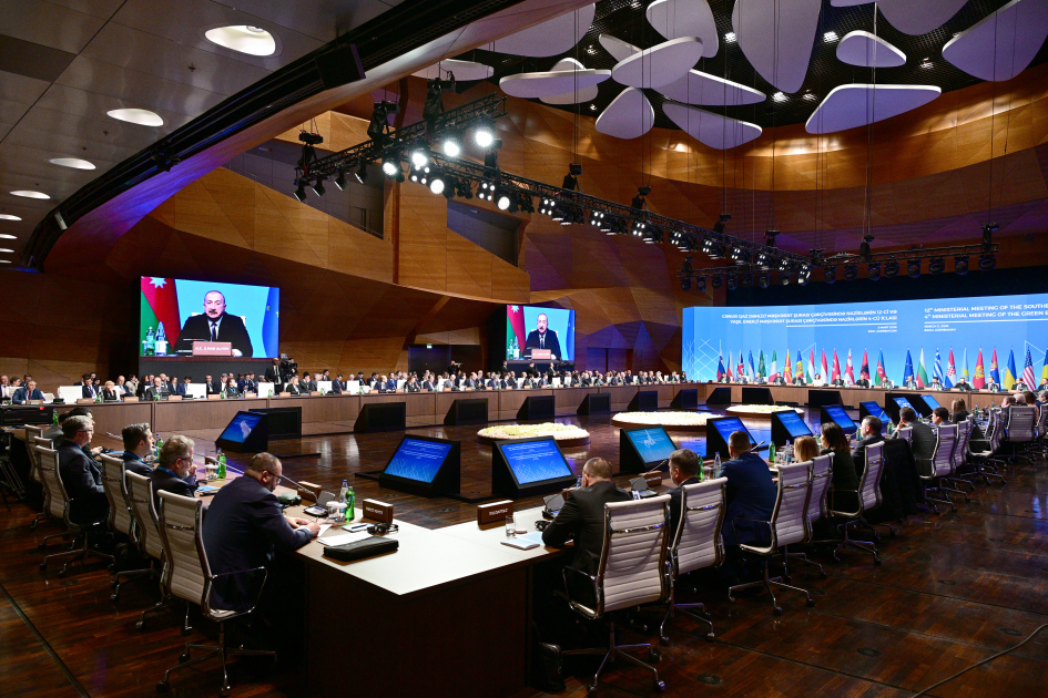 President Ilham Aliyev addresses 12th Southern Gas Corridor Advisory Council Ministerial Meeting and 4th Green Energy Advisory Council Ministerial Meeting (PHOTO/VIDEO)