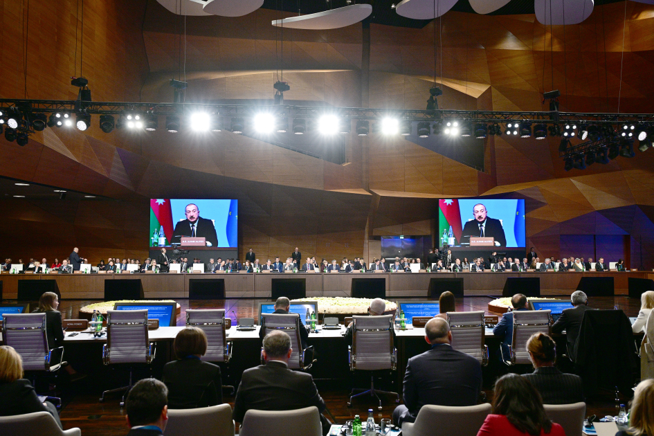 President Ilham Aliyev addresses 12th Southern Gas Corridor Advisory Council Ministerial Meeting and 4th Green Energy Advisory Council Ministerial Meeting (PHOTO/VIDEO)