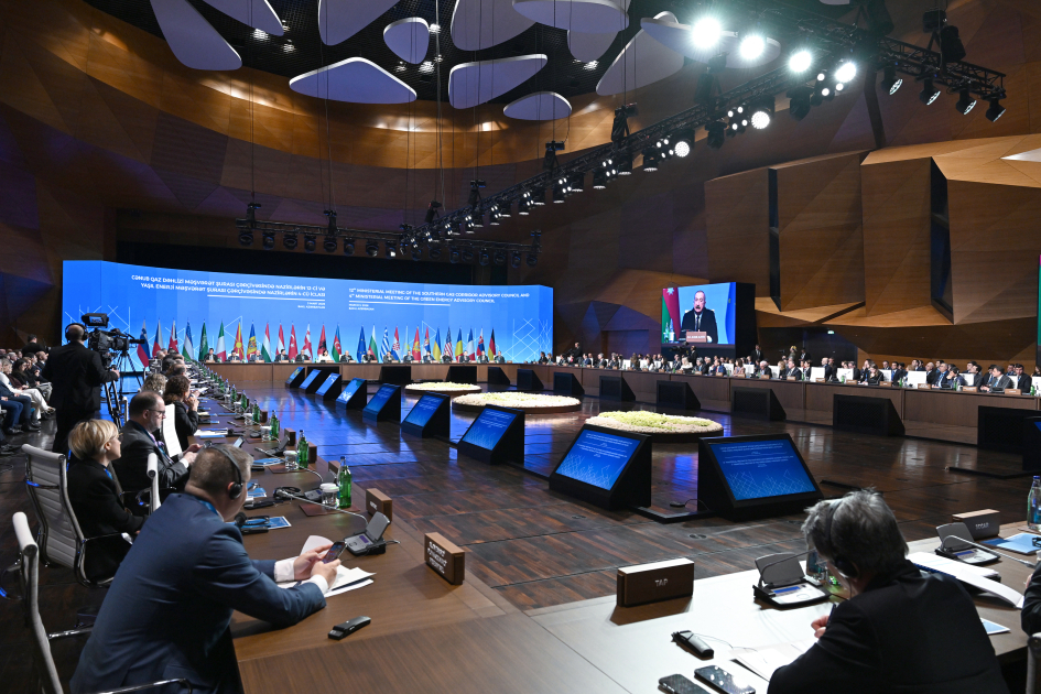 President Ilham Aliyev addresses 12th Southern Gas Corridor Advisory Council Ministerial Meeting and 4th Green Energy Advisory Council Ministerial Meeting (PHOTO/VIDEO)