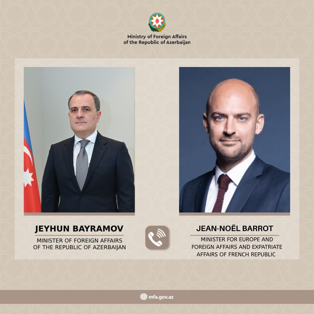 Azerbaijani FM discusses tensions in Middle East with his French counterpart