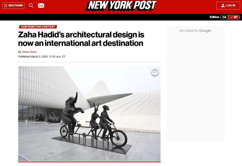 New York Post covers Heydar Aliyev Center’s transformation into international art center