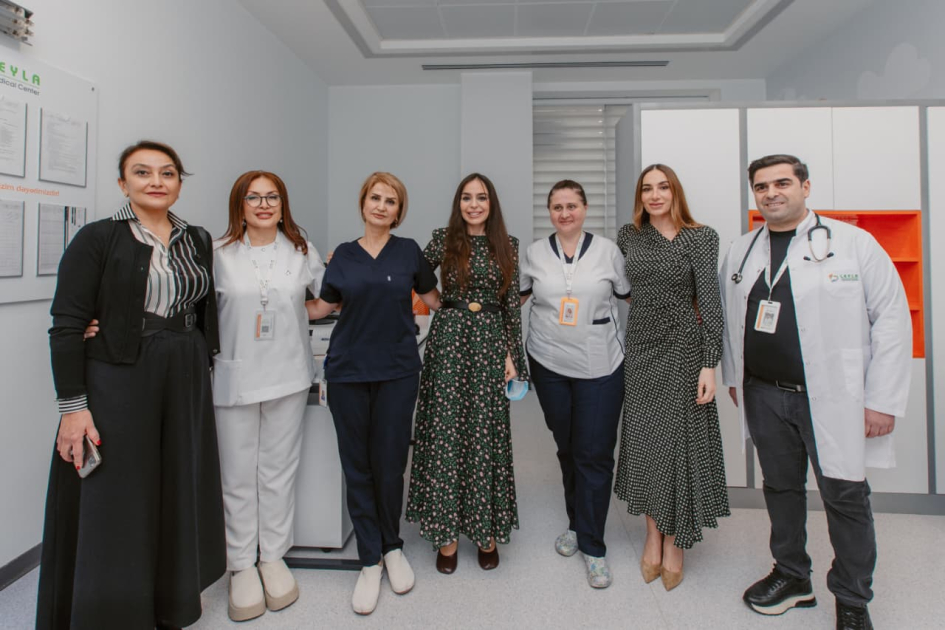Leyla Aliyeva and Arzu Aliyeva visits Pediatric Unit of “Leyla Medical Center” (PHOTO)
