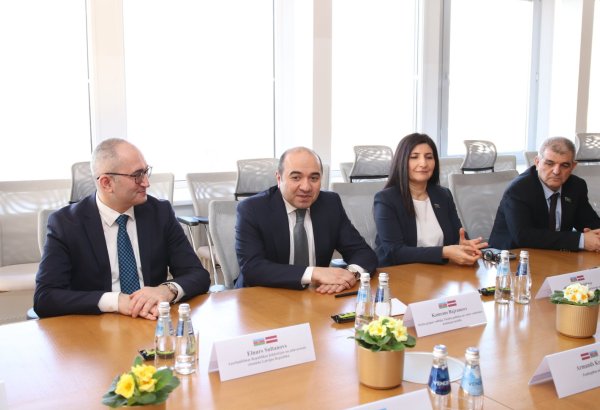 Azerbaijani parliamentarians meet with Latvian minister of agriculture in Riga (PHOTO)