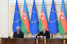President Ilham Aliyev and President of European Council make press statements (PHOTO/VIDEO)