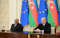 President Ilham Aliyev and President of European Council make press statements (PHOTO/VIDEO)
