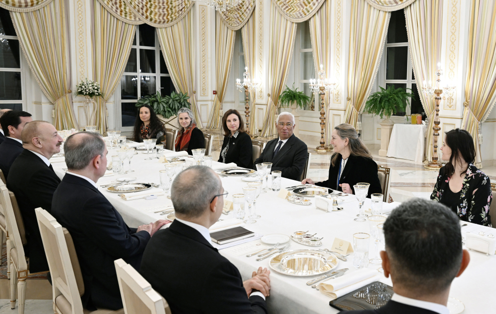 President Ilham Aliyev held expanded meeting with President of European Council during official luncheon (PHOTO)